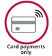 Card payments only icon