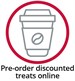 Pre-order discounted treats online icon