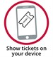 Show tickets on your device icon