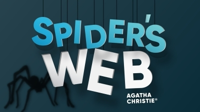 A dark grey background with the silhouette of a spider and the text 'Spider's Web' in captals.