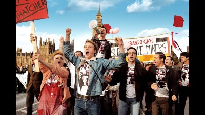  A still from the film Pride showing a group of people at a protest