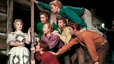 A still from the film Seven Brides for Seven Brothers