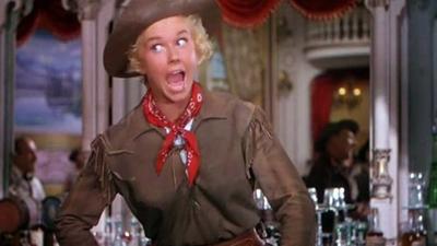 A still of Doris Day in the film Calamity Jane. 