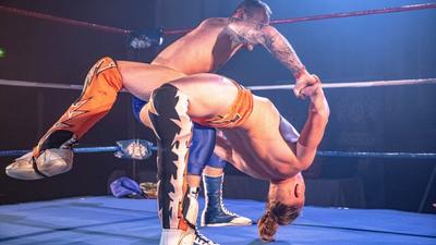 An action shot from LDN Wrestling. 