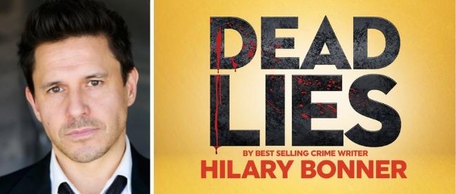 A headshot of actor Jeremy Edwards beside the logo for the play Dead Lies.