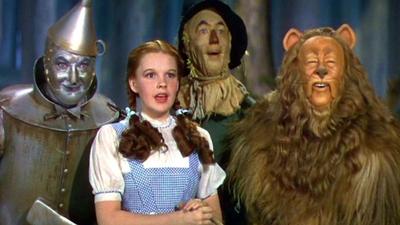 A production image of Judy Garland as Dorothy in The Wizard of Oz.