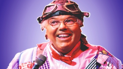 A close up of comedian Roy Chubby Brown. 