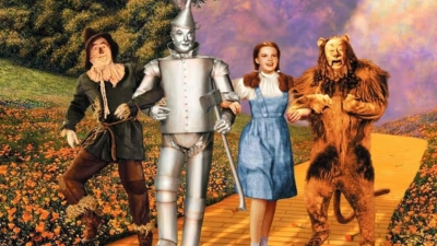 A still from the film The Wizard of Oz.