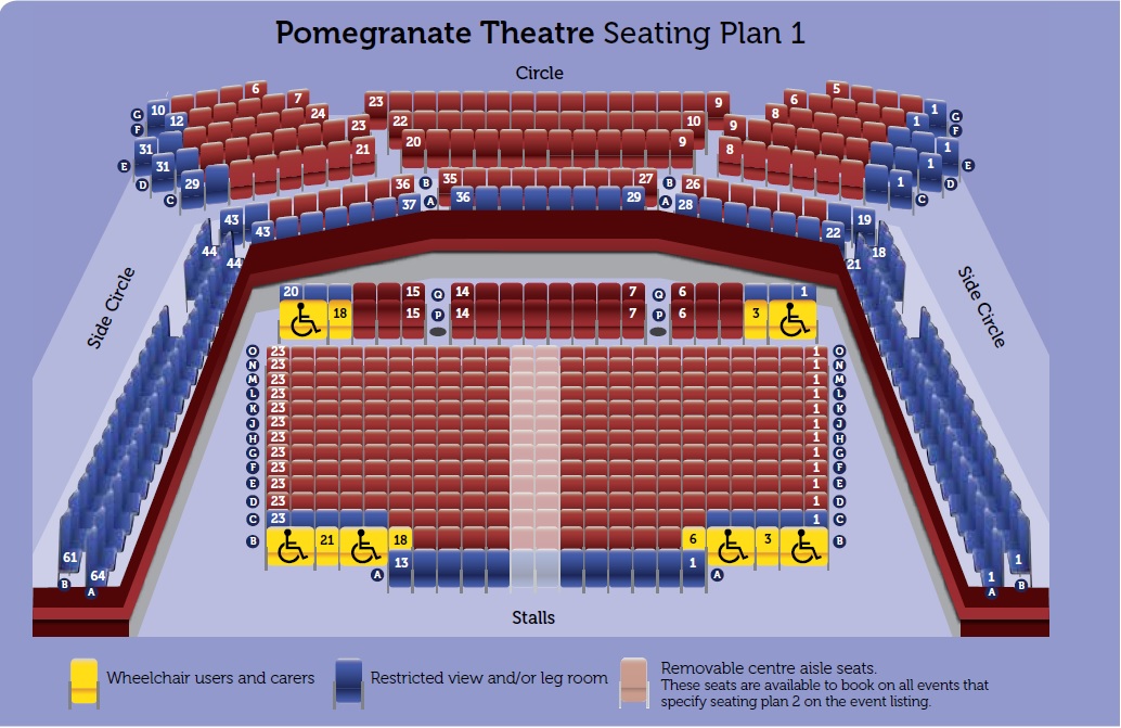 A link to a larger version of the Pomegranate Theatre seating plan. 
